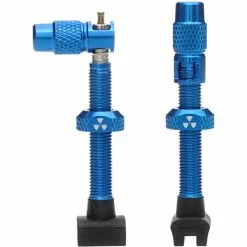 Nukeproof Universal Presta Tubeless Valves - Pair -Finish Line Nukeproof Universal Presta Tubeless Valves Pair Tyre Spares Blue FTWG18A 45LNF12R4BLU 0