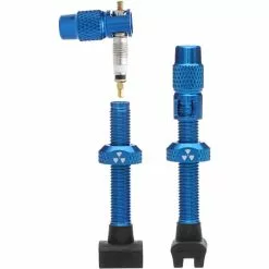Nukeproof Universal Presta Tubeless Valves - Pair -Finish Line Nukeproof Universal Presta Tubeless Valves Pair Tyre Spares Blue FTWG18A 45LNF12R4BLU 1