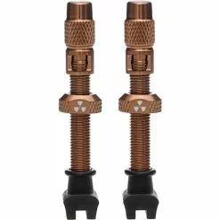 Nukeproof Universal Presta Tubeless Valves - Pair -Finish Line Nukeproof Universal Presta Tubeless Valves Pair Tyre Spares Copper FTWG18A 45LNF12R4COP