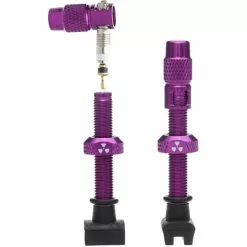 Nukeproof Universal Presta Tubeless Valves - Pair -Finish Line Nukeproof Universal Presta Tubeless Valves Pair Tyre Spares Purple FTWG18A 45LNF12R4PUR 1