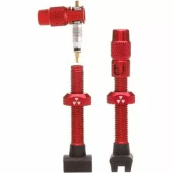 Nukeproof Universal Presta Tubeless Valves - Pair -Finish Line Nukeproof Universal Presta Tubeless Valves Pair Tyre Spares Red FTWG18A 45LNF12R4RED 1