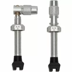 Nukeproof Universal Presta Tubeless Valves - Pair -Finish Line Nukeproof Universal Presta Tubeless Valves Pair Tyre Spares Silver FTWG18A 45LNF12R4POLSIL 0