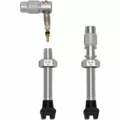 Nukeproof Universal Presta Tubeless Valves - Pair -Finish Line Nukeproof Universal Presta Tubeless Valves Pair Tyre Spares Silver FTWG18A 45LNF12R4POLSIL 1