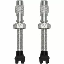 Nukeproof Universal Presta Tubeless Valves - Pair -Finish Line Nukeproof Universal Presta Tubeless Valves Pair Tyre Spares Silver FTWG18A 45LNF12R4POLSIL