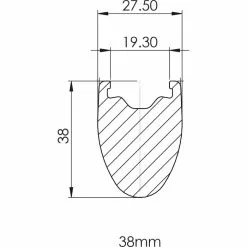 Prime BlackEdition 38 Carbon Road Rim -Finish Line Prime BlackEdition 38 Carbon Road Rim Rims PCC38BERRFB 3