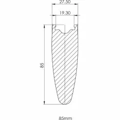Prime BlackEdition 85 Forhjul (karbon) -Finish Line Prime BlackEdition 85 Carbon Front Wheel Front Wheels Black NotSet PBE85PBCCBF 5