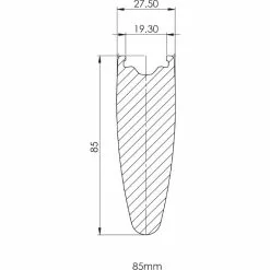 Prime BlackEdition 85 Road Rim -Finish Line Prime BlackEdition 85 Road Rim Rims PCC85BERRFB 1