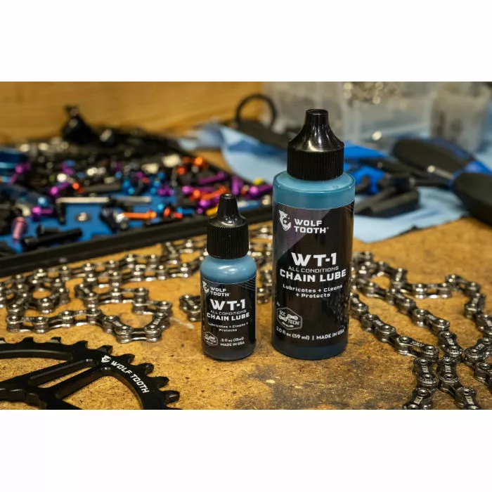 Wolf-tooth Wolf Tooth WT-1 All Conditions Chain Lube - 0.5oz 2 Wolf-tooth Wolf Tooth WT-1 All Conditions Chain Lube - 0.5oz - Billede 2