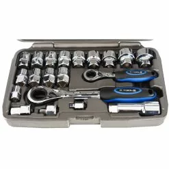 LifeLine Go-Through Momentnøgler (sæt, 34 Dele) 6 LifeLine Go-Through Momentnøgler (sæt, 34 Dele) -Finish Line X Tools 34 Piece Go Through Socket Set Internal Silver 2016 XTLSSCKTST20PCE 1