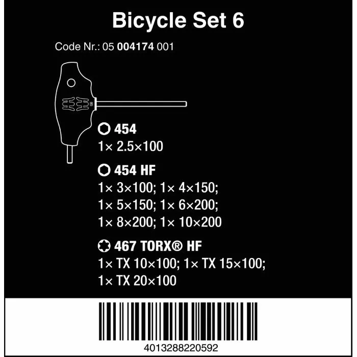 Wera Tools Bicycle Set 6 T-Handle Toolset 8 Wera Tools Bicycle Set 6 T-Handle Toolset - Billede 8